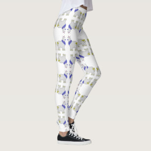 Hanukkah Cute Alpaca Feliz Janucá Leggings