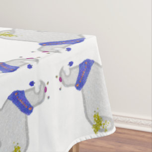 Hanukkah Cute Alpaca Feliz Janucá Tablecloth