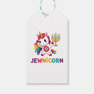 Hanukkah Dabbing Unicorn Jewnicorn Chanukah Jewish Gift Tags