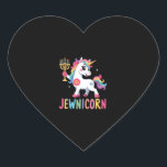 Hanukkah Dabbing Unicorn Jewnicorn Chanukah Jewish Heart Sticker<br><div class="desc">Hanukkah Dabbing Unicorn Jewnicorn Chanukah Jewish Xmas T-Shirt_1 (1)</div>