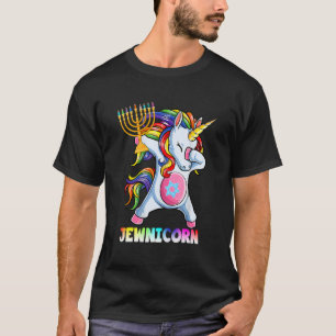 Hanukkah Dabbing Unicorn Jewnicorn Chanukah Jewish T-Shirt