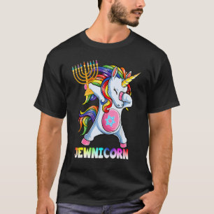Hanukkah Dabbing Unicorn Jewnicorn Chanukah Jewish T-Shirt
