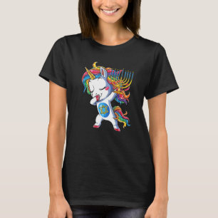 Hanukkah Dabbing Unicorn Jewnicorn Chanukah Jewish T-Shirt