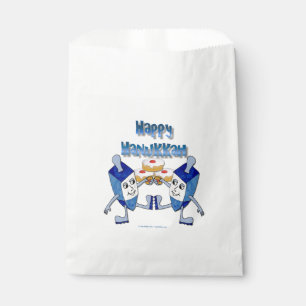 Hanukkah Dancing Dreidels and Jelly Doughnuts Favour Bags