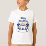 Hanukkah Dancing Dreidels and Jelly Doughnuts T-Shirt<br><div class="desc">You are viewing The Lee Hiller Designs Collection of Home and Office Decor,  Apparel,  Gifts and Collectibles. The Designs include Lee Hiller Photography and Mixed Media Digital Art Collection. You can view her Nature photography at http://HikeOurPlanet.com/ and follow her hiking blog within Hot Springs National Park.</div>