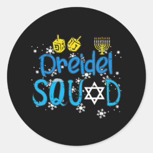 Hanukkah Dereidel Squad Chanukah Match Jew Classic Round Sticker