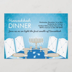 Hanukkah DInner Party Invitations