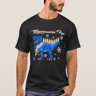 Hanukkah Dinosaur Menorasaurus T Rex Dino Chanukah T-Shirt