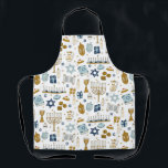 Hanukkah Doodles All-Over Print Apron<br><div class="desc">Hanukkah Doodles cute illustrated apron</div>