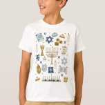 Hanukkah Doodles cute illustrated T-Shirt<br><div class="desc">Hanukkah Doodles cute illustrated shirt</div>