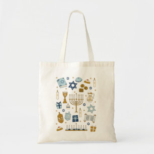 Hanukkah Doodles cute illustrated Tote Bag