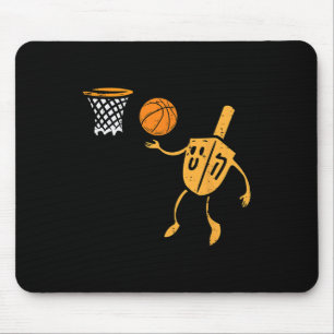 Hanukkah Dreidel Basketball Chanukah Jewish Men Bo Mouse Mat