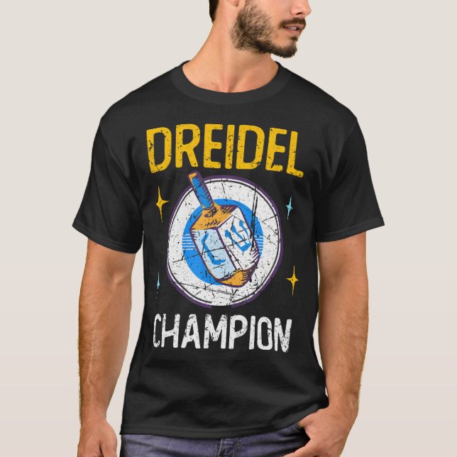 Hanukkah Dreidel Champion Jewish Spinning Top (Front)