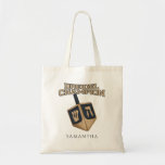 Hanukkah Dreidel Champion Personalised Gag Tote Bag<br><div class="desc">Celebrate Hanukkah with pride and humour while gathering with the whole family. This festival graphic design makes a perfect gift for the holidays. Whether for your neigbor,  family,  husband,  uncle,  or boyfriend</div>