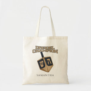 Hanukkah Dreidel Champion Personalised Gag Tote Bag