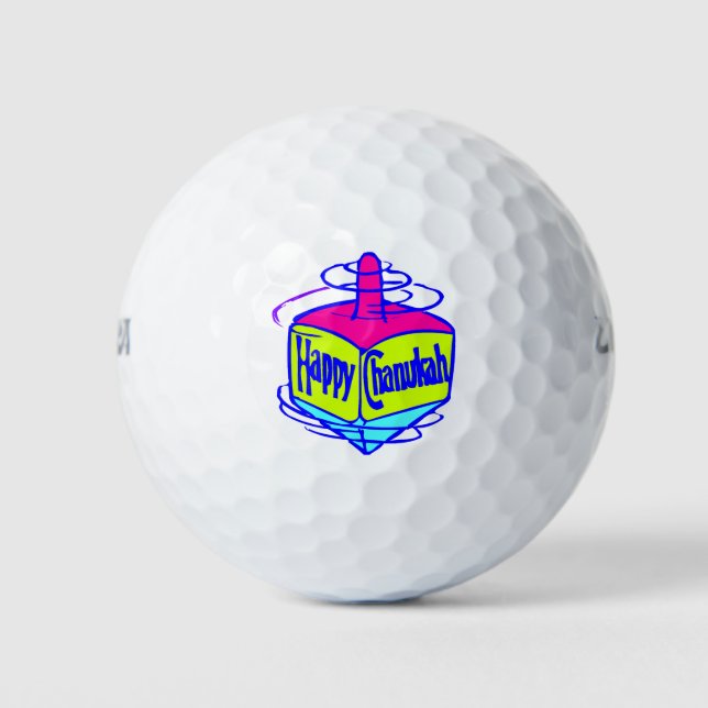 Hanukkah Dreidel Golf Balls (Front)