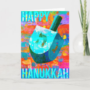 Hanukkah Dreidel Holiday Card