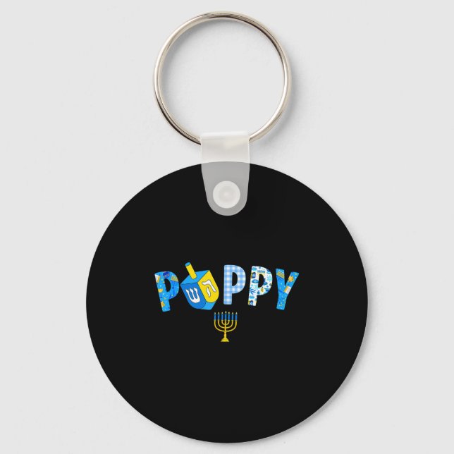 Hanukkah Dreidel Matching Family Party Pajama Ppy  Key Ring (Front)
