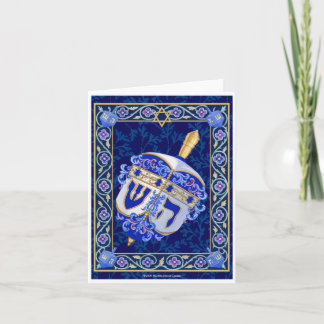 Hanukkah Dreidel Notecard
