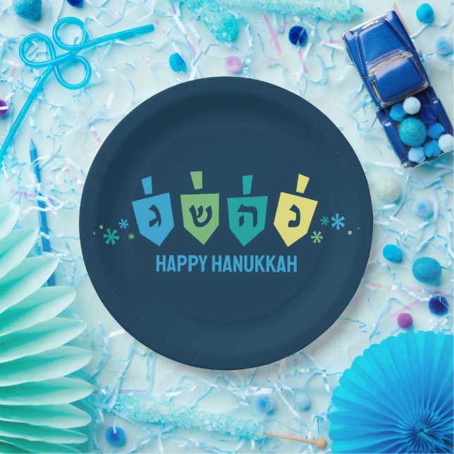 Hanukkah Dreidel Party Plates (Party)