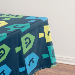 Hanukkah Dreidel Party Tablecloth