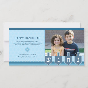 Hanukkah Dreidel Photo Card