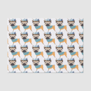Hanukkah Dreidel Pug (customisable) Tissue Paper