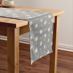 Hanukkah Dreidels and Stars 14 x 72 Short Table Runner
