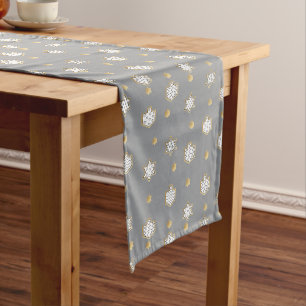 Hanukkah Dreidels and Stars Long Table Runner