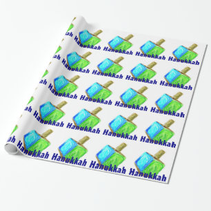 Hanukkah Dreidels Wrapping Paper