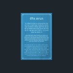 Hanukkah & English Hanerot Halalu Hanukkah Prayer Canvas Print<br><div class="desc">Beautifully designed text of Hanerot Halalu - "We kindle these lights" recited after lighting the Hanukkah lights in Hebrew, English transcript and English translation. Perfect decor for your home, synagogue or Jewish classroom. Practical and decorative - choose the size and style that fits your home the best! Pssst - This...</div>