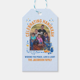 HANUKKAH FAMILY Customisable Photo Gift Tags
