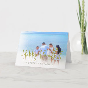 Hanukkah Family Photo  Love Light Greeting  Card