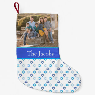 Hanukkah Family Photo Small Christmas Stocking