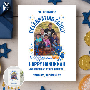 HANUKKAH FAMILY REUNION Customisable Photo  Invitation