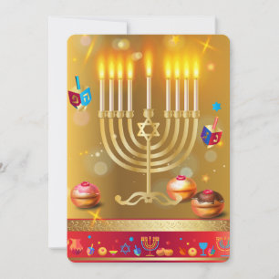 Hanukkah Festival of Lights Beautiful Jewish Holiday Card