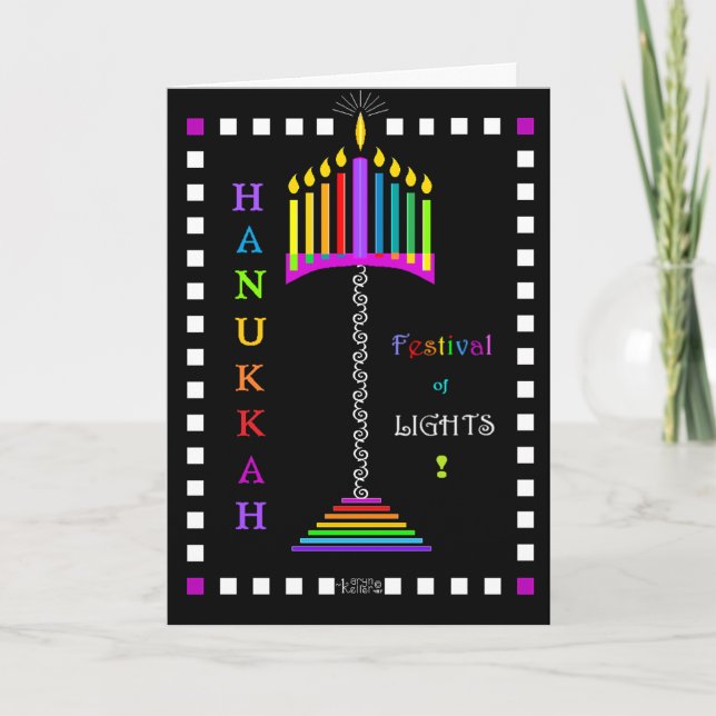 Hanukkah, Festival of Lights Card (Front)