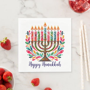 Hanukkah Festival Of Lights  Napkin