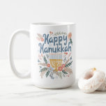 Hanukkah FLorals Hand-drawn Art Coffee Mug<br><div class="desc">Sweet drawing to wish someone happy holidays! Also available in my shop in different colours and style, as gift wrap, stickers, tshirts, postcards, flat cards, and as digital download to send instantly via email or text message. Check my shop for more or let me know if you'd like something custom!...</div>