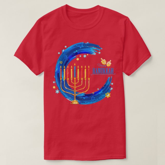 Hanukkah for the year 2021 is celebrated  T-Shirt (Design Front)