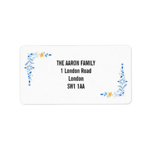 Hanukkah Framed Return Address Label