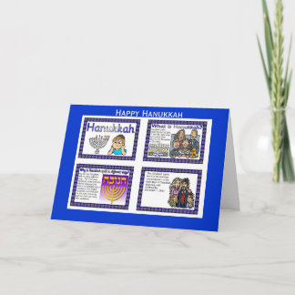 Hanukkah Fun and Educational for Kids Holiday Card
