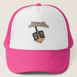 Hanukkah Fun Dreidel Champion Holiday Trucker Hat<br><div class="desc">Celebrate Hanukkah with pride and humour while gathering with the whole family. This festival graphic design makes a perfect gift for the holidays. Whether for your neigbor,  family,  husband,  uncle,  or boyfriend</div>