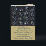 Hanukkah Funny Dreidel Gold and Blue Holiday Card<br><div class="desc">Humorous Dreidel Hanukkah/Chanukah, greeting card. Enjoy another funny "Define This" greeting card. This fun "Dreidel" holiday card is just right for all of your friends and family this year. As always, design elements can be edited: moved, resized, rotated, etc. Background colors can be changed out. Customize by deleting text and...</div>