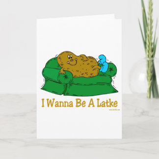 HANUKKAH FUNNY GIFTS 'I WANT TO BE A LATKE' HOLIDAY CARD