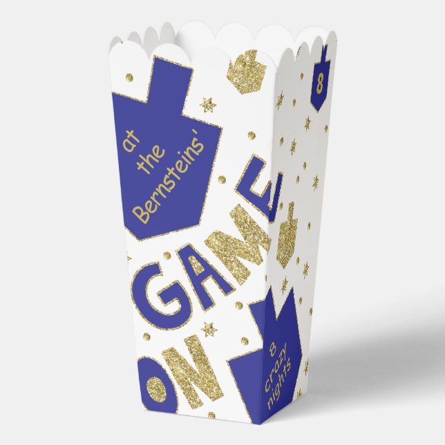 Hanukkah Game On Favour Box (Front)