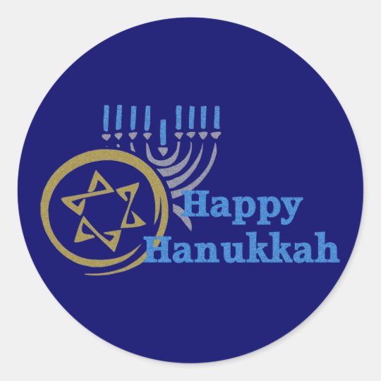 Hanukkah Gelt and Menorah Tees and GIfts Classic Round Sticker