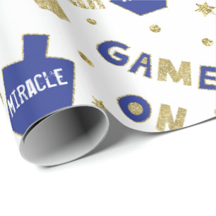 Hanukkah Gift Wrap A Great Miracle Happened Here