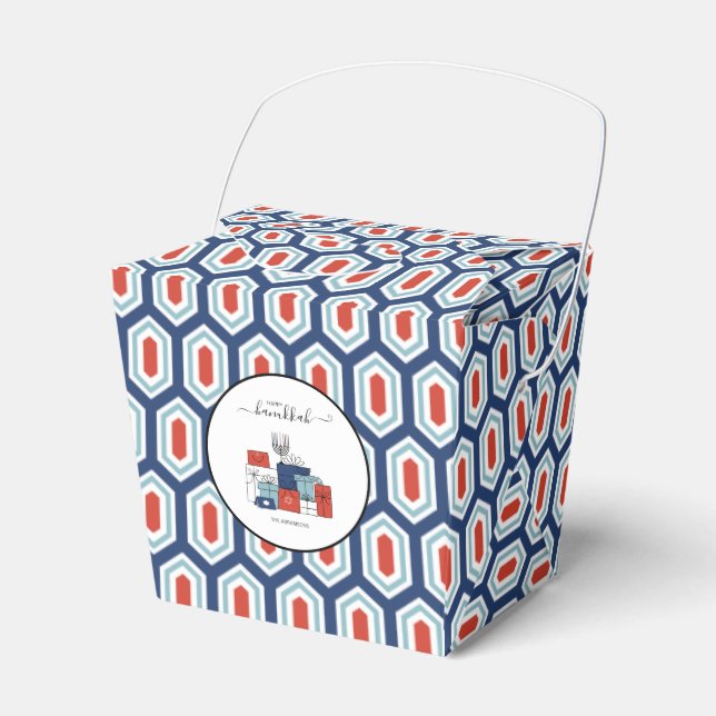 Hanukkah Gifts & Menorah Holiday Favour Box (Front Side)