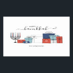 Hanukkah Gifts & Menorah Holiday Sticker<br><div class="desc">Personalise the custom text above. You can find additional coordinating items in our "Hanukkah Gifts and a Menorah" collection.</div>